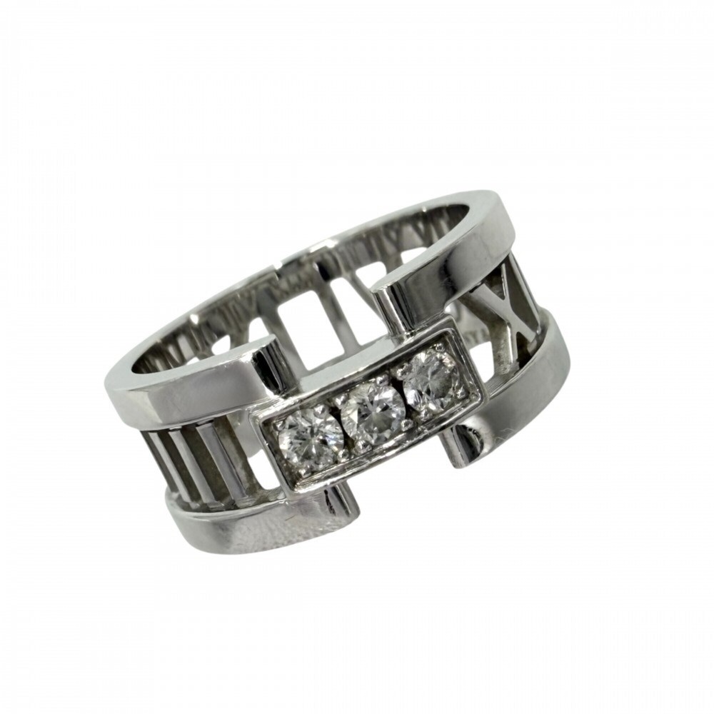 Tiffany & Co. Atlas Open Ring for Women, Jewelry Accessory, Au750 18K White G...